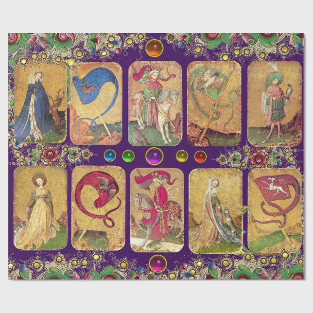 Papel De Presente Tarots antigos,Cartões de Corte Alemães,Bandeiras  (Aberto)