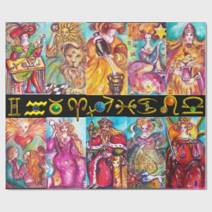 Papel De Presente TAROTS E SINAIS ZODIÁTICOS DE ANIVERSÁRIO Tarot As