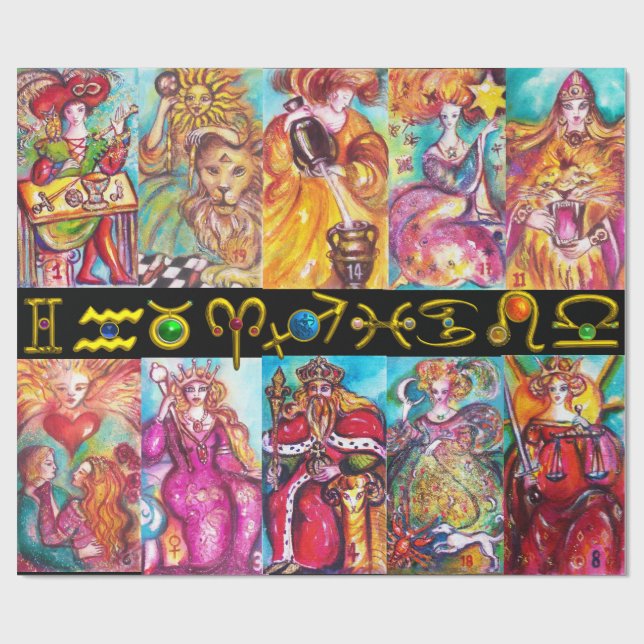Papel De Presente TAROTS E SINAIS ZODIÁTICOS DE ANIVERSÁRIO Tarot As (Aberto)