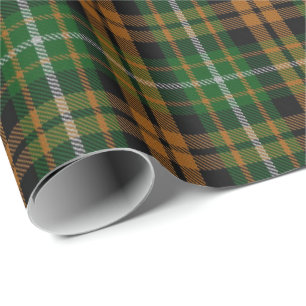 Papel De Presente Tartan alaranjado do Scottish da caça de Ramsay d