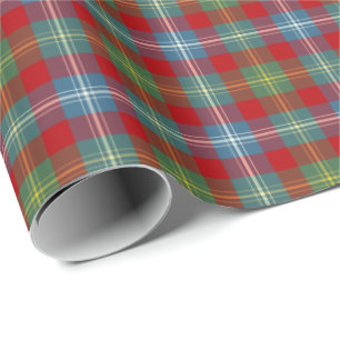 Papel De Presente Tartan antigo do clã adoptivo