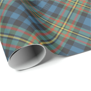 Papel De Presente Tartan Antigo do Clã MacLellan
