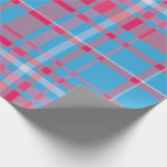 Papel De Presente Tartan azul e vermelho<br><div class="desc">Tartan azul e vermelho</div>