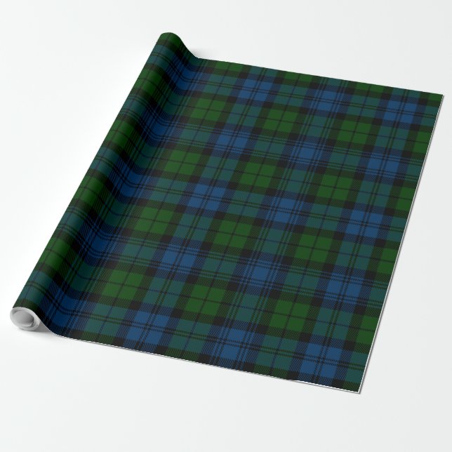 Papel De Presente Tartan Clan Campbell Xadrez Militar Verificação Ve (Desenrolado)