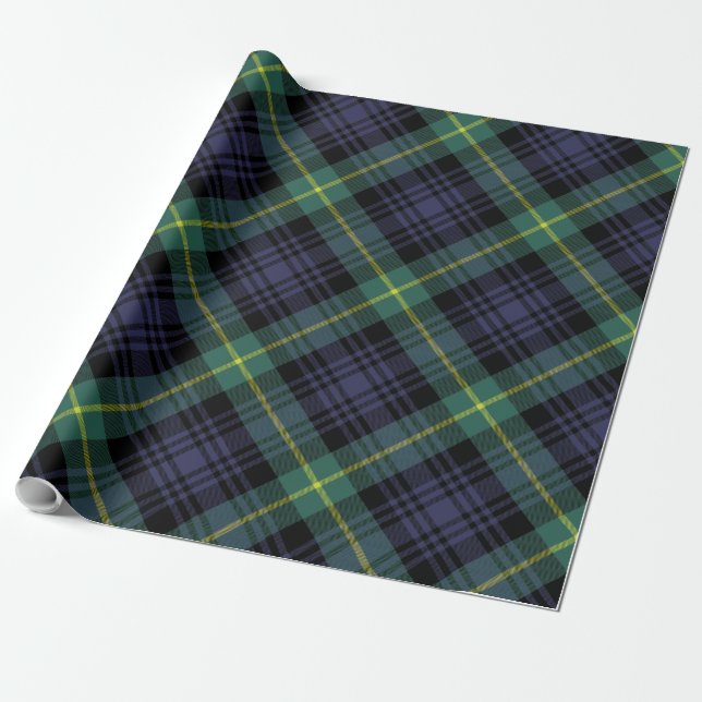 Papel De Presente Tartan Clássico da Xadrez Russa (Desenrolado)