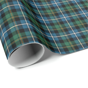 Papel De Presente Tartan da caça do clã de MacRae