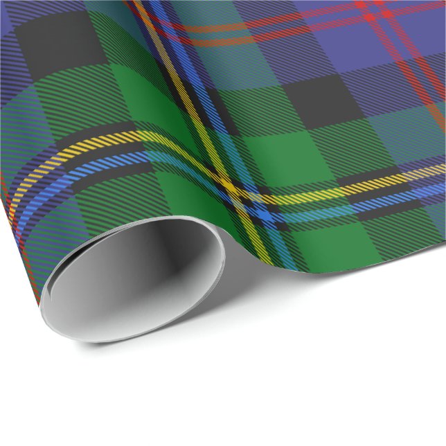 Papel De Presente Tartan do Clã Malcolm (Ponta do rolo)