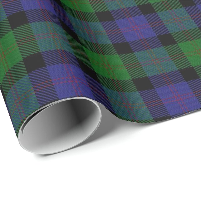 Papel De Presente Tartan do Scottish de Blair do clã (Ponta do rolo)