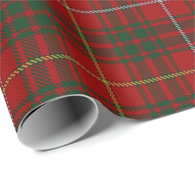 Papel De Presente Tartan do Scottish de Bruce do clã (Ponta do rolo)
