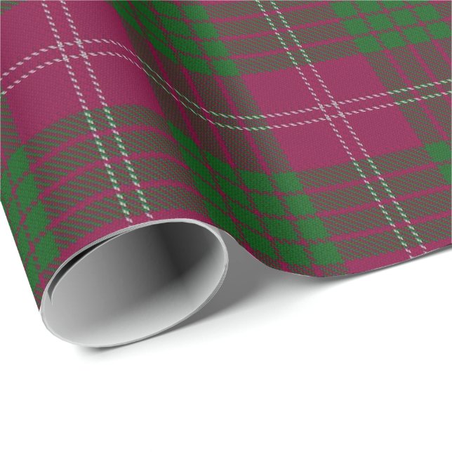 Papel De Presente Tartan do Scottish de Crawford do clã (Ponta do rolo)