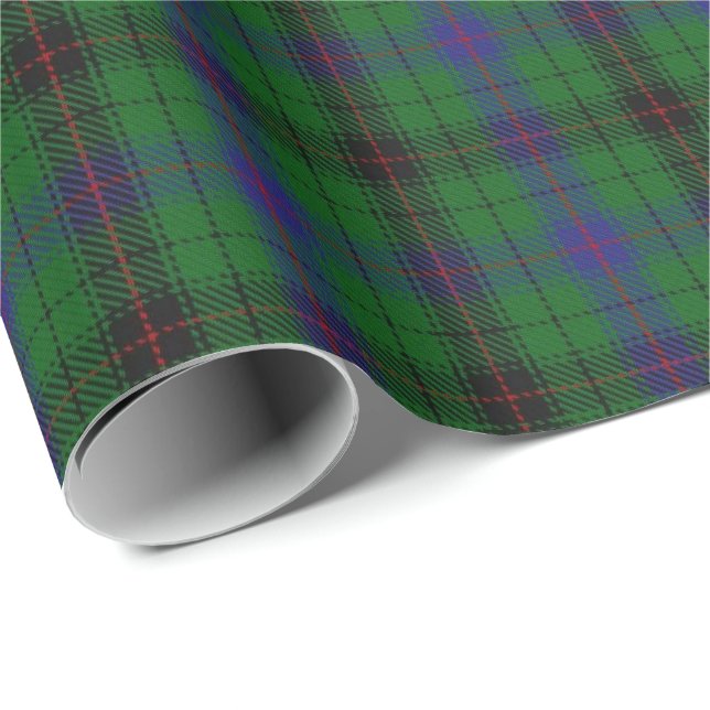 Papel De Presente Tartan do Scottish de Davidson do clã (Ponta do rolo)