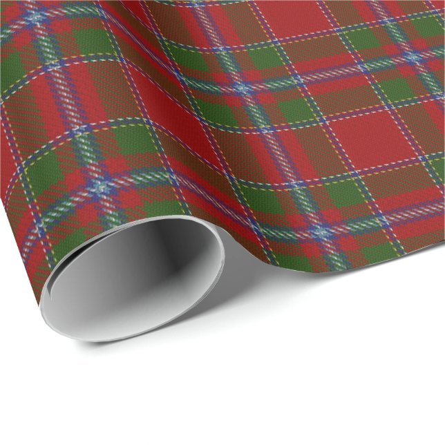 Papel De Presente Tartan do Scottish de Drummond do clã (Ponta do rolo)