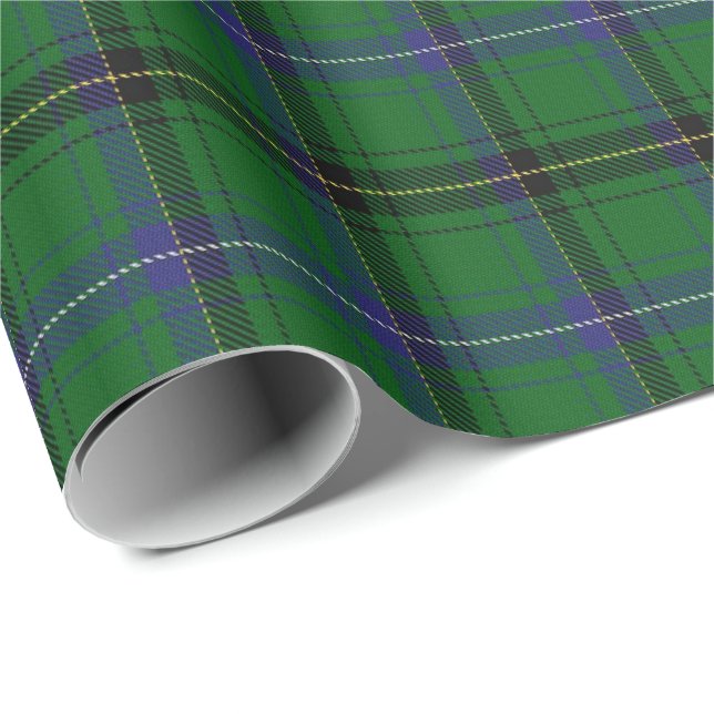 Papel De Presente Tartan do Scottish de Henderson do clã (Ponta do rolo)
