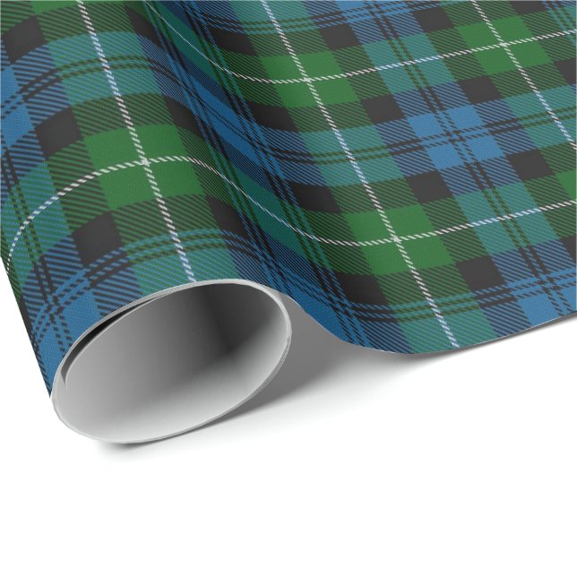 Papel De Presente Tartan do Scottish de Lamont do clã (Ponta do rolo)