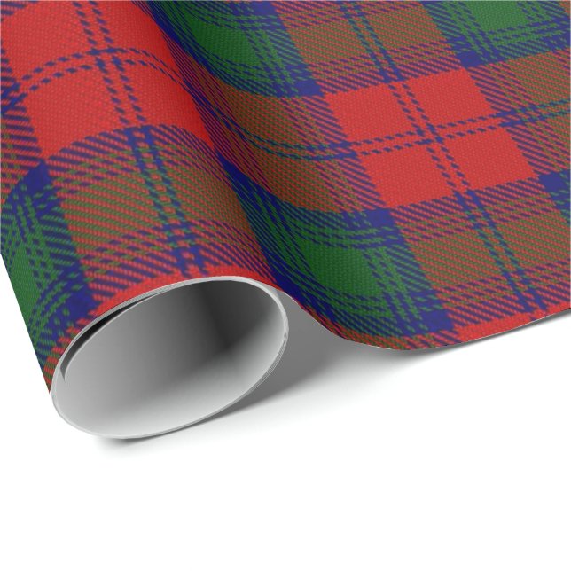 Papel De Presente Tartan do Scottish de Lindsay Lindsey do clã (Ponta do rolo)