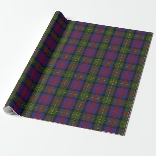 Papel De Presente Tartan do Scottish de Logan do clã (Desenrolado)