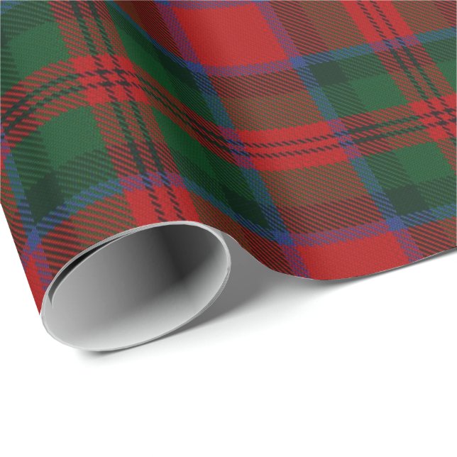 Papel De Presente Tartan do Scottish de MacDuff do clã (Ponta do rolo)