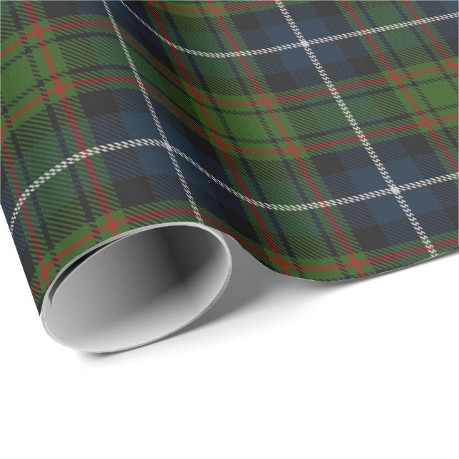 Papel De Presente Tartan do Scottish de MacRae do clã (Ponta do rolo)