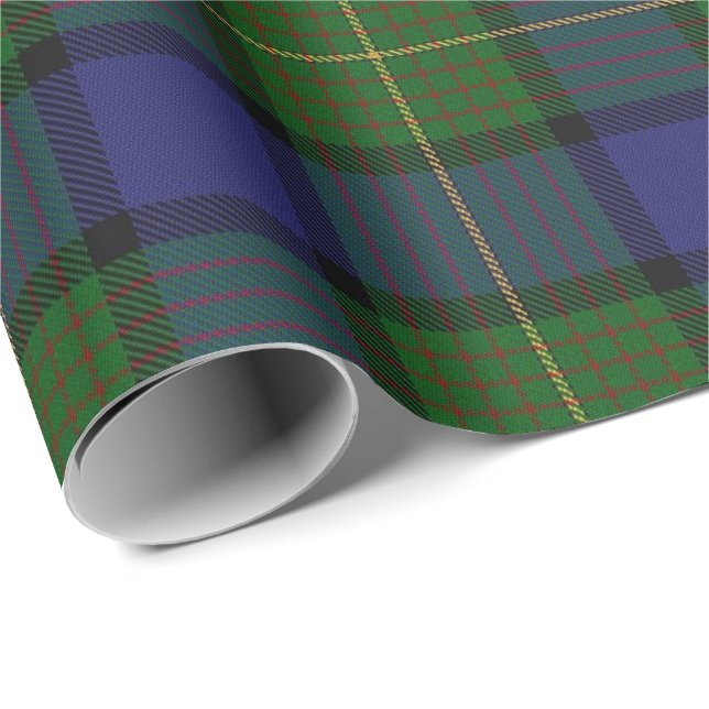 Papel De Presente Tartan do Scottish de Muir do clã (Ponta do rolo)