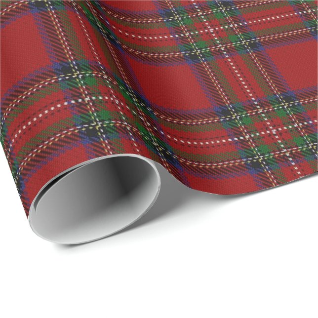 Papel De Presente Tartan do Scottish de Stewart do clã (Ponta do rolo)