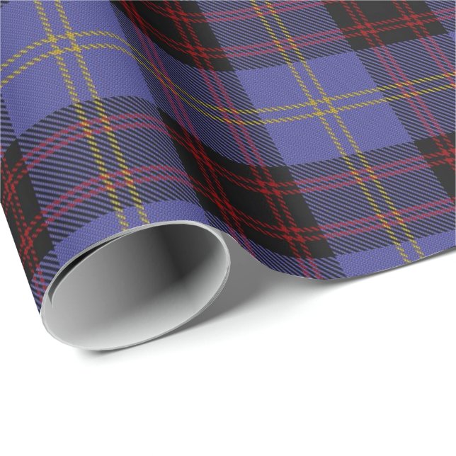 Papel De Presente Tartan do Scottish do Rutherford do clã (Ponta do rolo)