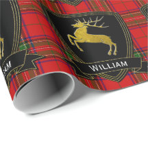 Tartan Dourado de Stewart do veado