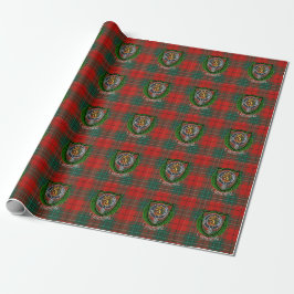 Papel De Presente Tartan e Brasão do Clã Escocês Cumming