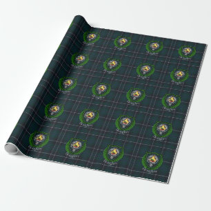 Papel De Presente Tartan e Brasão do Clã Escocês Douglas