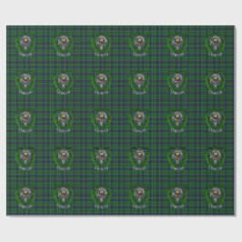 Papel De Presente Tartan e Brasão do Clã Escocês Duncan