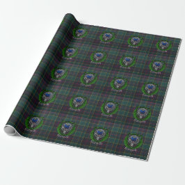 Papel De Presente Tartan e Brasão do Clã Escocês Forsyth