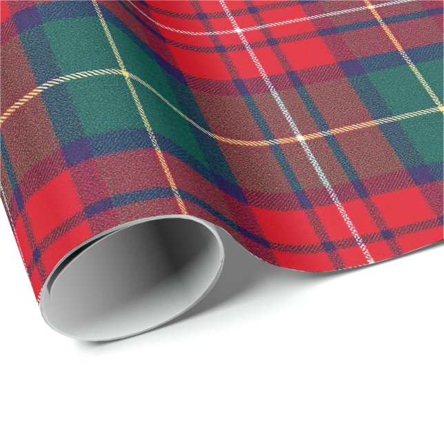 Papel De Presente Tartan Festivo Tradicional (Ponta do rolo)