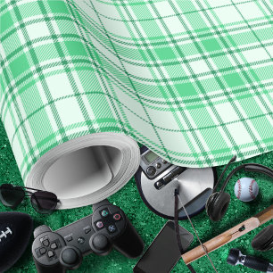 Papel De Presente Tartan - Pastel vibrante verde a verde escuro