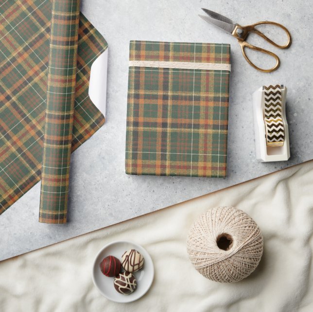 Papel De Presente Tartan Plaid de Natal Vintage (Artesanato)