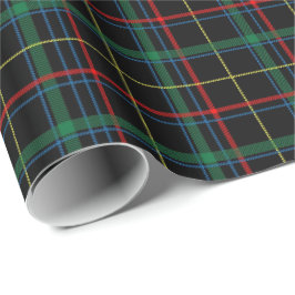 Papel De Presente Tartan (preto/verde/vermelho)
