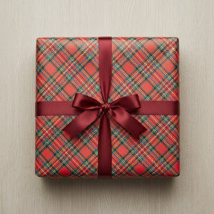 Papel De Presente Tartan Royal Stewart