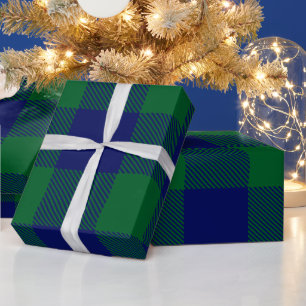 Papel De Presente Tartan Tartan HG SV Blue Green
