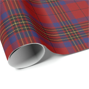 Papel De Presente Tartan vermelho escocês de Leslie do clã