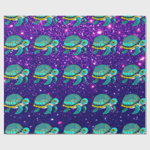 Papel De Presente Tartaruga Adorável Fofa Charme Tema Inspirado