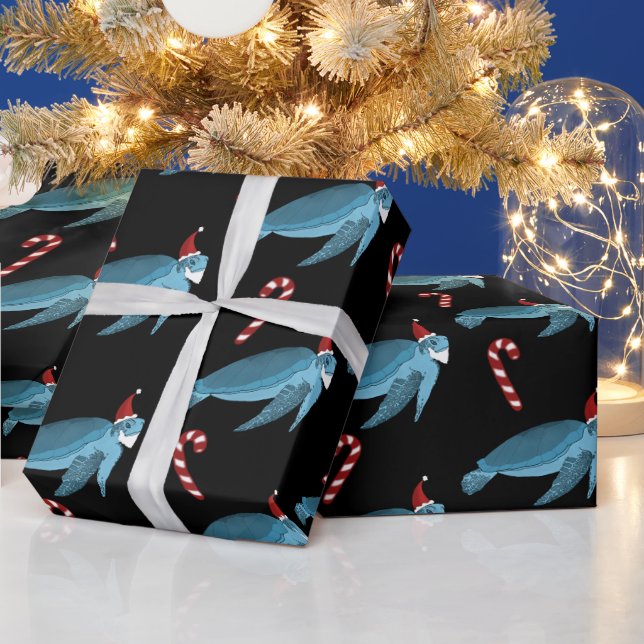 Papel De Presente Tartaruga do Mar de Natal (Feriados)