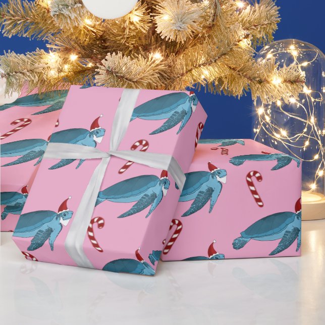 Papel De Presente Tartaruga do Mar de Natal (Feriados)