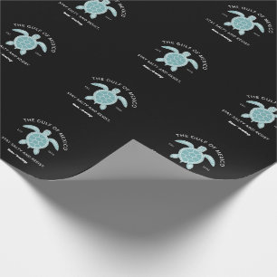 Papel De Presente Tartaruga do Mar Gráfico Vintage Golfo de Camisa-T