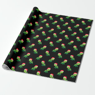 Papel De Presente Tartaruga Fofa Animal Marinho Feliz Natal Papai No