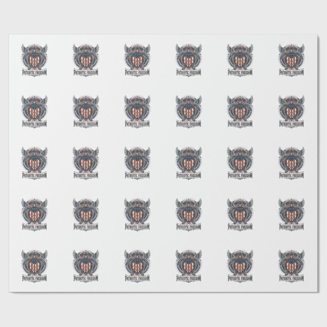 Papel De Presente Tartaruga Marinha Patriota (Aberto)