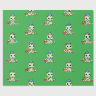 Papel De Presente Tartaruga Pequena e Fofa