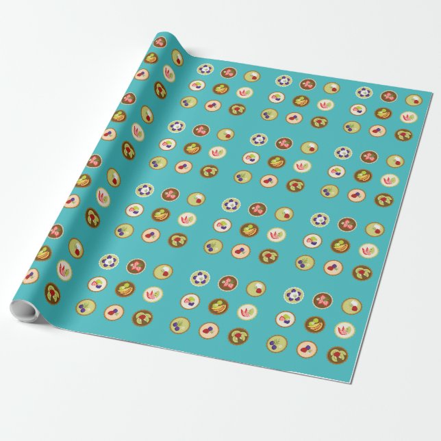 Papel De Presente Tartes de Frutas (Desenrolado)