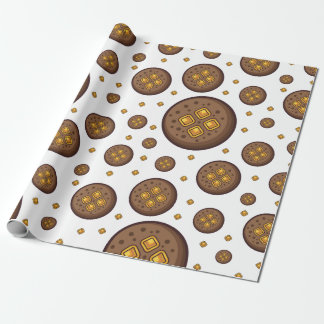 Papel De Presente Tasty chocolate chip cookies seamless pattern
