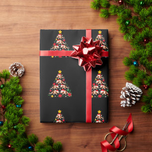 Papel De Presente Tatu de Natal Árvore Chapéu do Papai Noel Enfeites