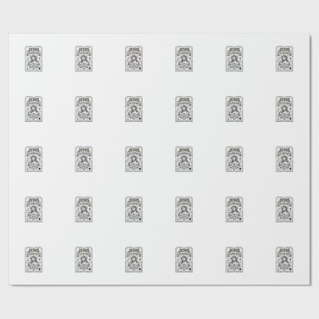 Papel De Presente Tatuagem Jesus Flash Cristão Jesus Tatuagem Flash  (Aberto)