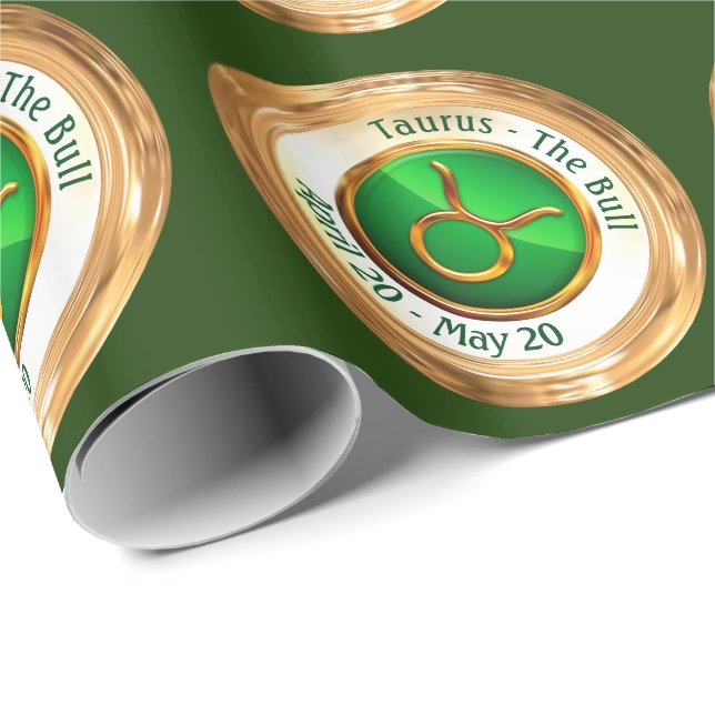 Papel De Presente Taurus - o sinal do zodíaco de Bull (Ponta do rolo)