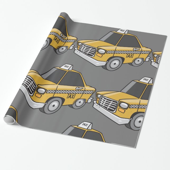 Papel De Presente Taxi Amarelo (Desenrolado)
